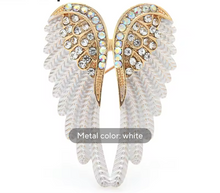 Load image into Gallery viewer, Rhinestone Angel Wing Broach