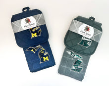 Load image into Gallery viewer, Michigan Sports Teams Potholder & Towel
