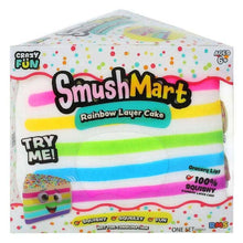 Load image into Gallery viewer, RMS® SmushMart™ Giant Rainbow Cake Slice Squishy 1pc