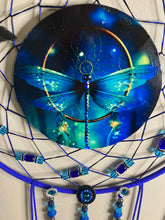 Load image into Gallery viewer, Dreamcatcher Dragonfly Blue