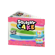 Load image into Gallery viewer, RMS® SmushMart™ Giant Rainbow Cake Slice Squishy 1pc