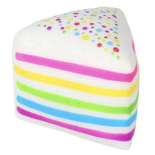 Load image into Gallery viewer, RMS® SmushMart™ Giant Rainbow Cake Slice Squishy 1pc