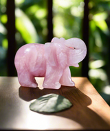 Rose Quartz Elephant