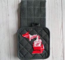 Load image into Gallery viewer, Michigan Sports Teams Potholder &amp; Towel
