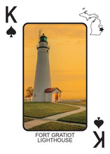 Load image into Gallery viewer, LIGHTHOUSES OF MICHIGAN - Playing Cards - Euchre Friendly
