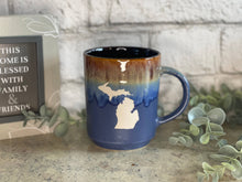 Load image into Gallery viewer, 16 oz Engraved Michigan Themed Tri-Colored Coffee Mug
