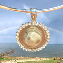 Load image into Gallery viewer, Lake Huron Michigan Rhinestone Petoskey Stone Necklace
