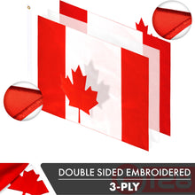 Load image into Gallery viewer, Canadian Flag | 3x5 feet | Embroidered 210D Heavy Duty Polyester
