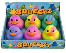 Load image into Gallery viewer, Jumbo Tie Dye Duck Squishy- Sensory Toy 🦆🌈
