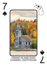 Load image into Gallery viewer, LIGHTHOUSES OF MICHIGAN - Playing Cards - Euchre Friendly
