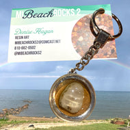 Lake Huron Petoskey Stone Keychain Handcrafted in Michigan