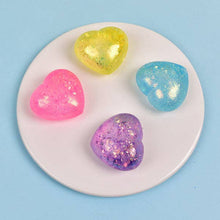 Load image into Gallery viewer, SugarSqueez Glitter Heart Maltose Fidget Stress Ball
