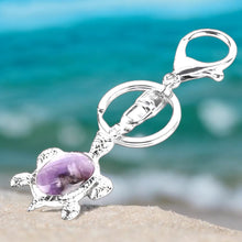 Load image into Gallery viewer, Crystal Turtle Keychain
