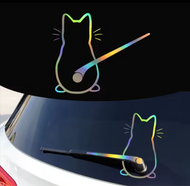 Cat Tail Rear Wiper Blade Car Decal
