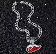 Detroit Red Wings Rhinestone Necklace