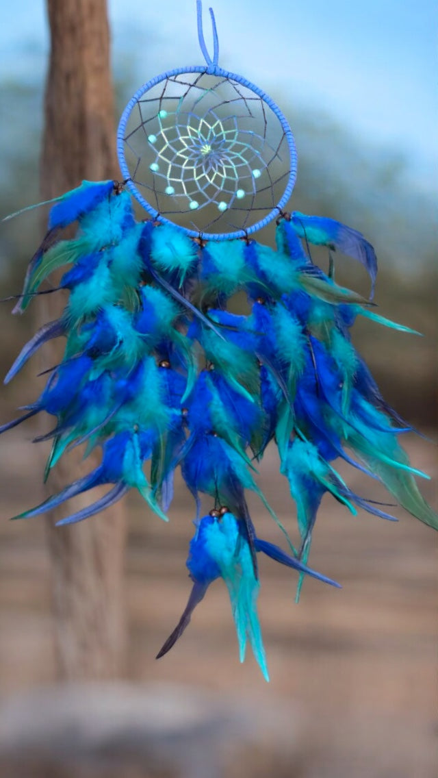 Dreamcatcher Blue Feathers