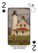 Load image into Gallery viewer, LIGHTHOUSES OF MICHIGAN - Playing Cards - Euchre Friendly
