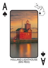 Load image into Gallery viewer, LIGHTHOUSES OF MICHIGAN - Playing Cards - Euchre Friendly
