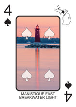 Load image into Gallery viewer, LIGHTHOUSES OF MICHIGAN - Playing Cards - Euchre Friendly
