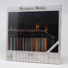 Load image into Gallery viewer, Mackinac Bridge - Night with Lights - 500 Piece Puzzle
