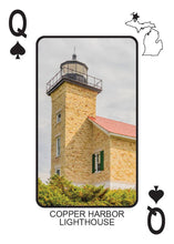 Load image into Gallery viewer, LIGHTHOUSES OF MICHIGAN - Playing Cards - Euchre Friendly
