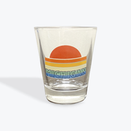Shot Glass- MI TEXT SUNSET