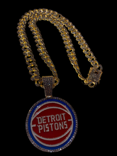 Load image into Gallery viewer, Detroit Pistons Rhinestone Necklace
