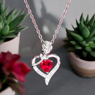 Heart Rose Necklace