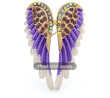 Load image into Gallery viewer, Rhinestone Angel Wing Broach
