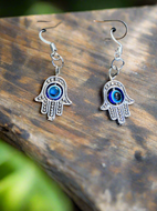 Hamsa Hand Evil Eye Earrings