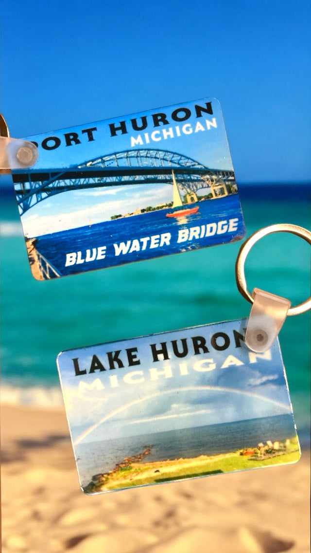 Michigan Port/Lake Huron Keychain