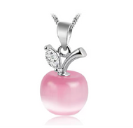 Sterling Silver Apple Necklace 925