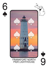 Load image into Gallery viewer, LIGHTHOUSES OF MICHIGAN - Playing Cards - Euchre Friendly
