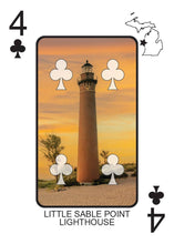 Load image into Gallery viewer, LIGHTHOUSES OF MICHIGAN - Playing Cards - Euchre Friendly
