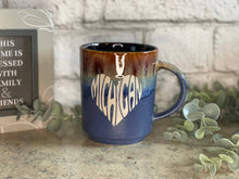 Load image into Gallery viewer, 16 oz Engraved Michigan Themed Tri-Colored Coffee Mug
