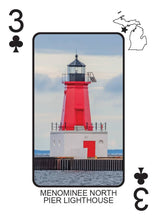 Load image into Gallery viewer, LIGHTHOUSES OF MICHIGAN - Playing Cards - Euchre Friendly
