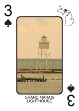 Load image into Gallery viewer, LIGHTHOUSES OF MICHIGAN - Playing Cards - Euchre Friendly
