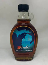 Load image into Gallery viewer, Michigan Map Scene - (Pure Maple Syrup - 8 oz glass)
