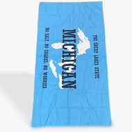 Beach Bum Blanket: The Great Lakes State Michigan- Blue