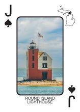Load image into Gallery viewer, LIGHTHOUSES OF MICHIGAN - Playing Cards - Euchre Friendly
