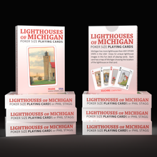 Load image into Gallery viewer, LIGHTHOUSES OF MICHIGAN - Playing Cards - Euchre Friendly
