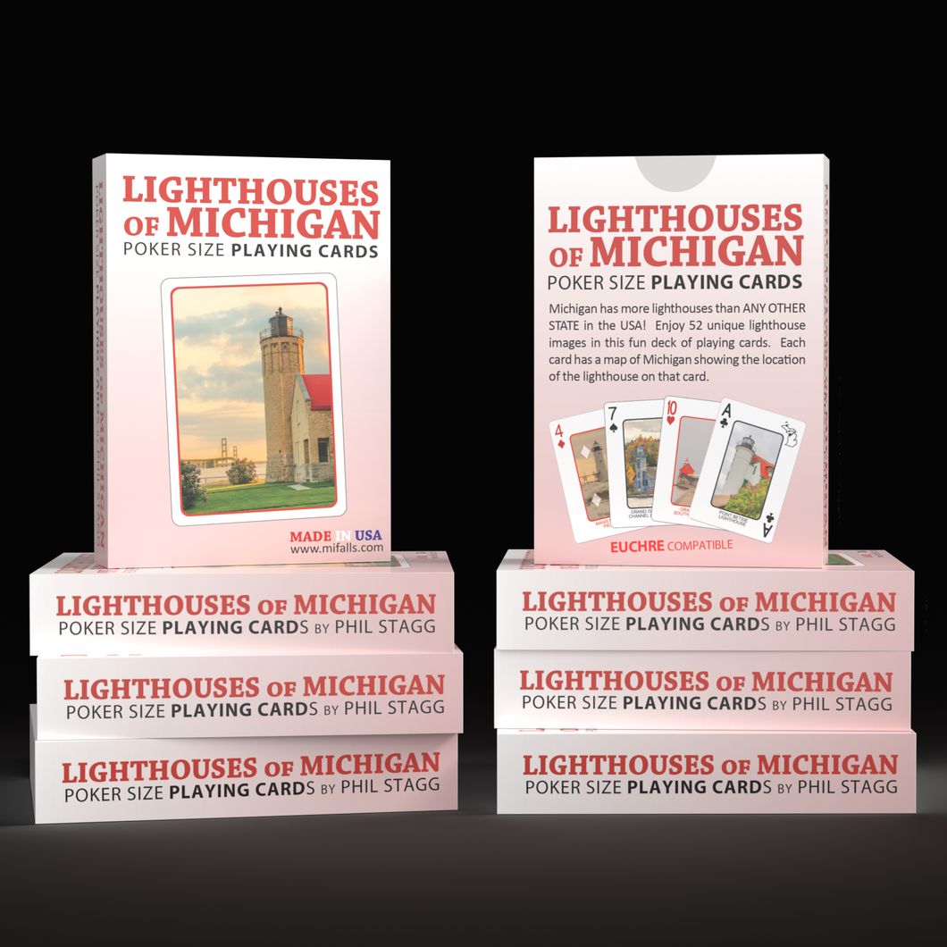 LIGHTHOUSES OF MICHIGAN - Playing Cards - Euchre Friendly