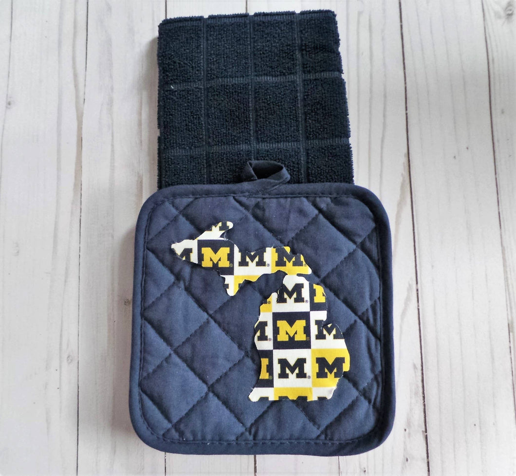 Michigan Potholder & Towel