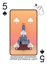 Load image into Gallery viewer, LIGHTHOUSES OF MICHIGAN - Playing Cards - Euchre Friendly
