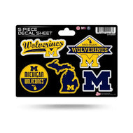 NCAA Michigan Wolverines 5 Piece Decal Sheet