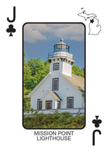 Load image into Gallery viewer, LIGHTHOUSES OF MICHIGAN - Playing Cards - Euchre Friendly
