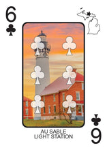 Load image into Gallery viewer, LIGHTHOUSES OF MICHIGAN - Playing Cards - Euchre Friendly
