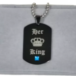 King/Queen Dog Tag Necklaces