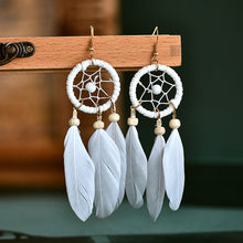 Load image into Gallery viewer, Natural Wood Dream Catcher Earrings - Dream Works By Marlo
